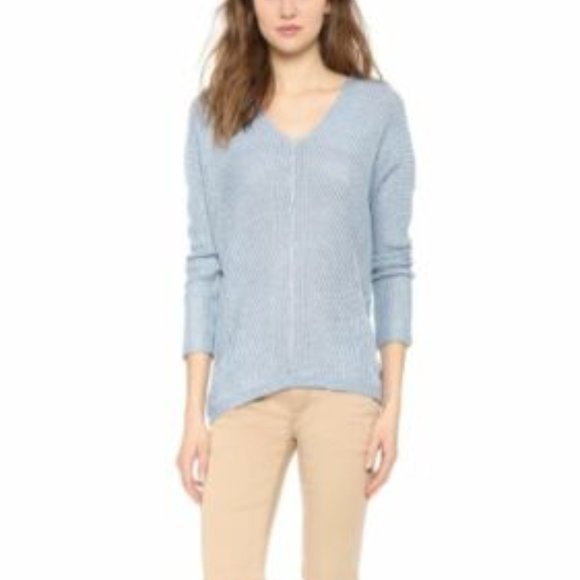 Vince Open Knit V Neck Linen Sweater S - Picture 3 of 16